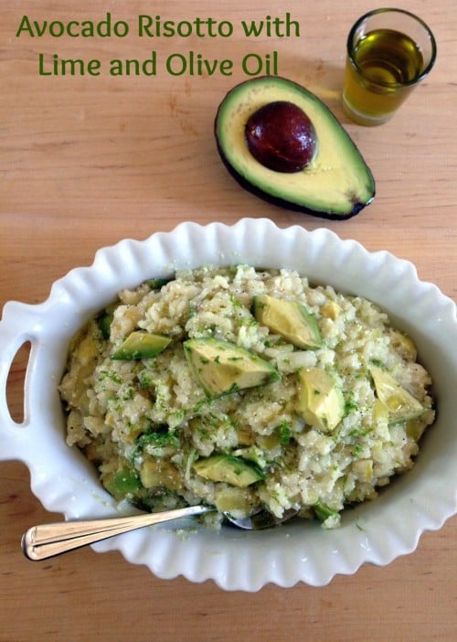 Avocado Risotto with Lime and Olive Oil - California Greek Girl ...