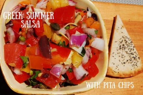 Greek Summer Salsa with Pita