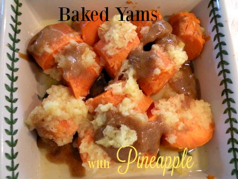 Post image for Baked Yams with Pineapple Maple Glaze