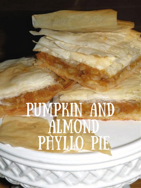 Post image for Pumpkin and Almond Phyllo Pie – Kolokithopita