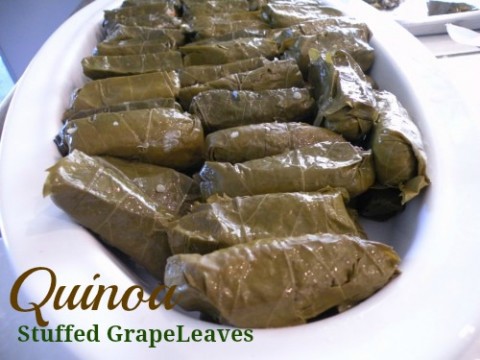 Quinoa Stuffed Grape Leaves