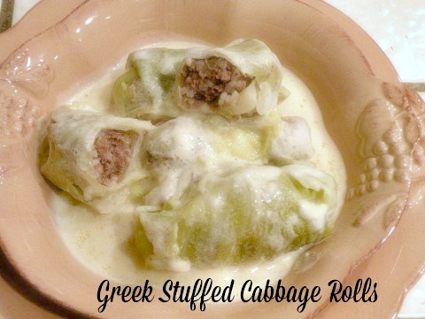 Post image for Greek Stuffed Cabbage Rolls – “Lahano Dolmathes”