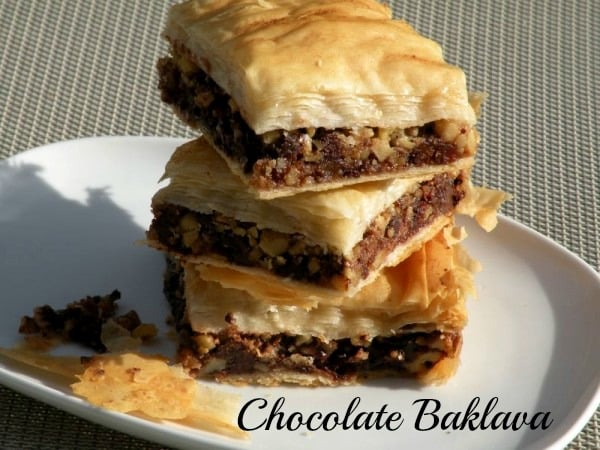 Post image for Bittersweet Chocolate Date Nut Baklava