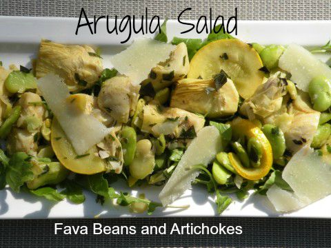 Post image for Arugula Salad with Fava Beans and Artichokes