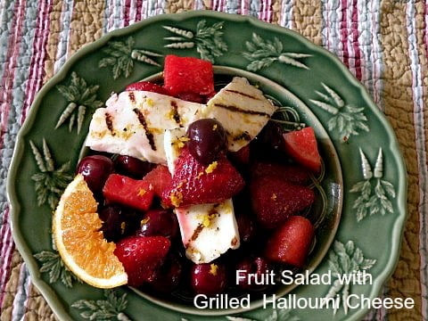 Post image for Grilled Halloumi Cheese with Stawberries