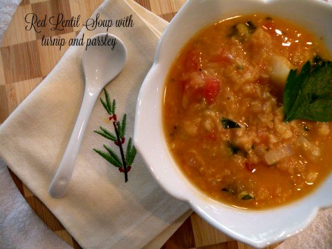 Post image for Red Lentil with Turnip and Parsley