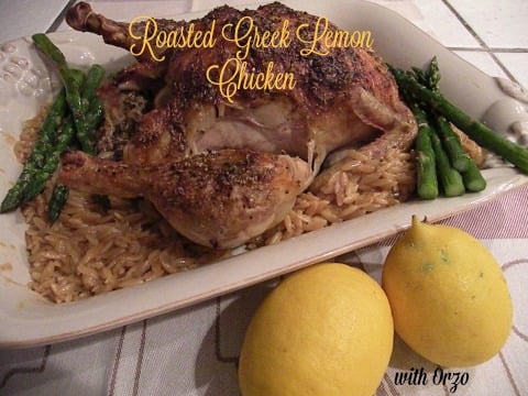 Post image for Roasted Greek Lemon Chicken with Orzo