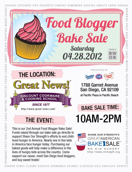 Post image for Join us for the San Diego Food Blogger’s Bake Sale