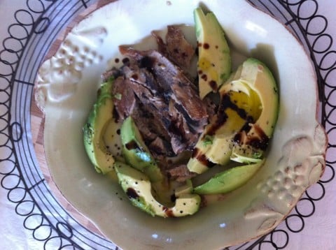 My favorite way to eat avocados with kipper-snacks and lemon!