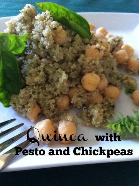 Post image for Quinoa and Chickpeas with Pesto