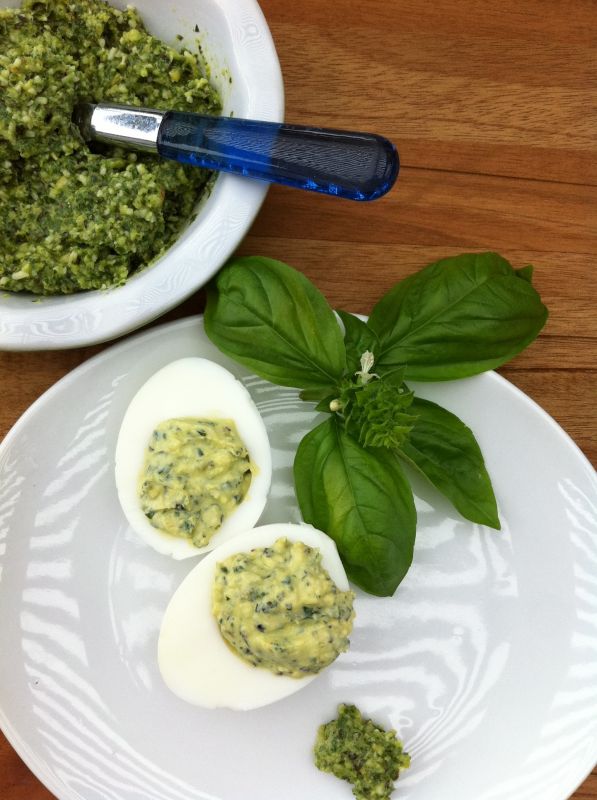 Pesto Deviled Eggs