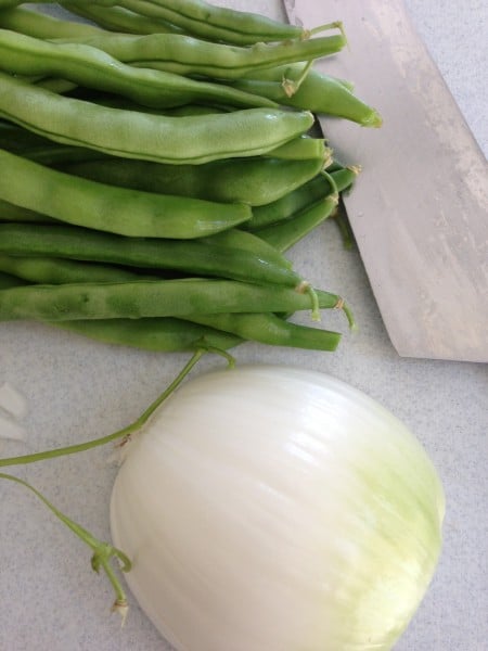 Trimming green beans