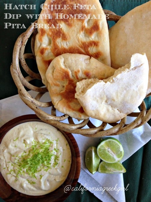 Post image for Hatch Chile Feta Dip with Pita Bread