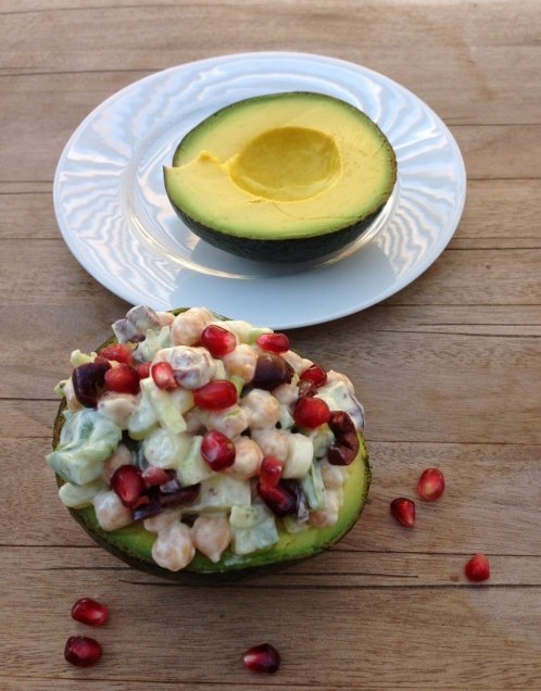 Post image for Avocado Salad Stuffed with Chickpeas