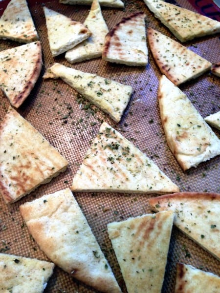 Fresh homemade Pita chips.