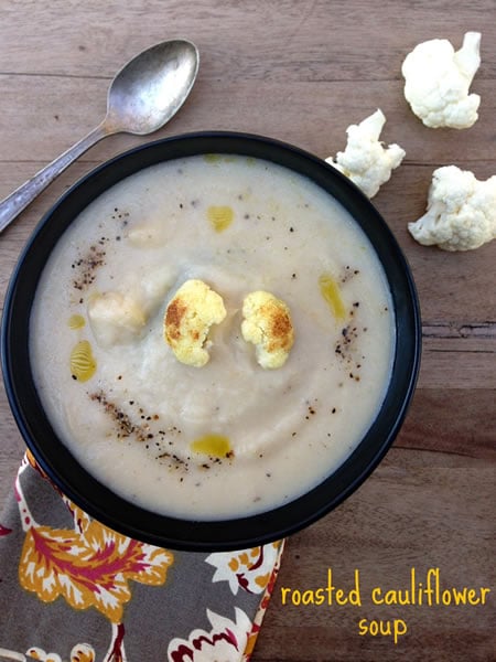 Post image for Roasted Cauliflower and Root Vegetable Soup  @October Unprocessed