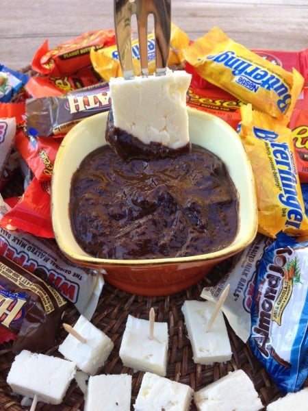Post image for Feta Fondue with Leftover Halloween Candy