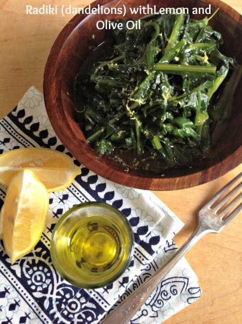 Post image for Dandelions with Lemon and Olive Oil