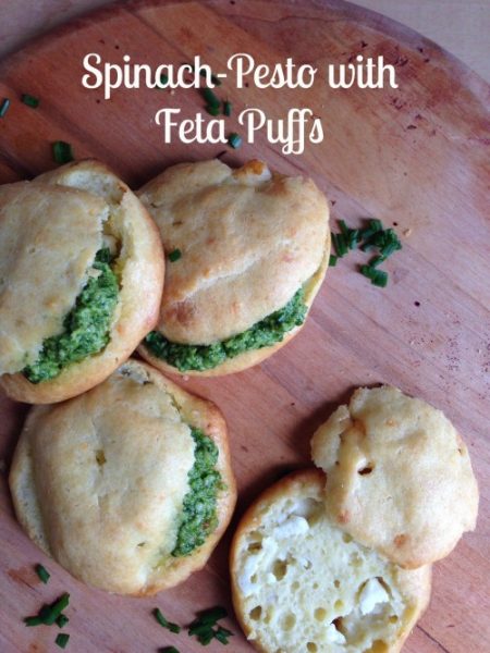 Spinach Pesto Feta Puffs