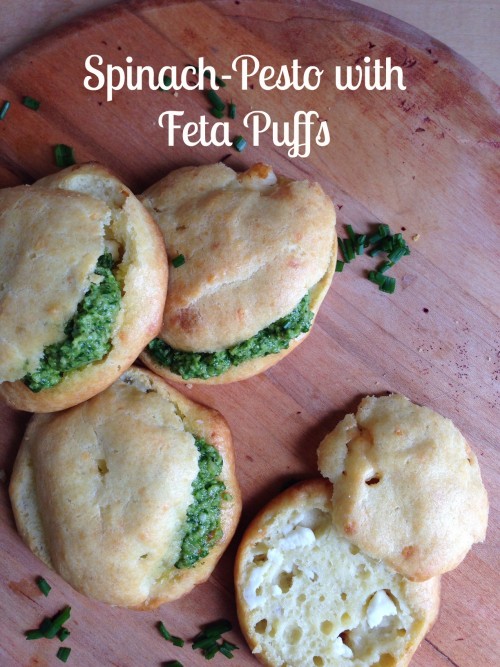 Post image for Spinach Pesto with Feta Puffs