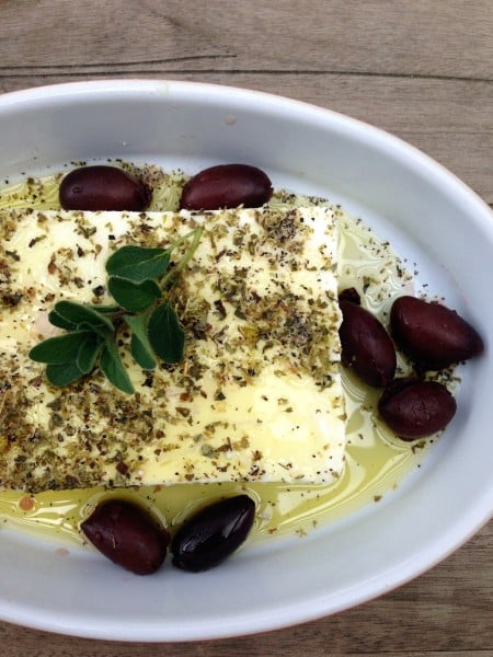 Roasted Feta with Olives