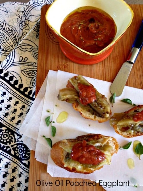 Post image for Olive Oil Poached Eggplant