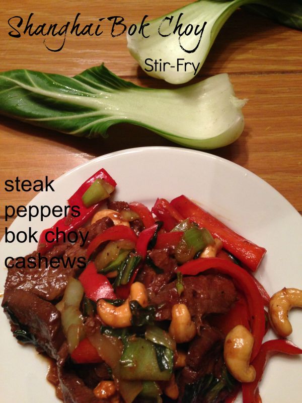 Post image for Shanghai Bok Choy Stir Fry with Steak and Cashews