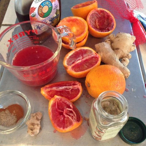 Mise en Place for the Blood Oranges and Potatoes