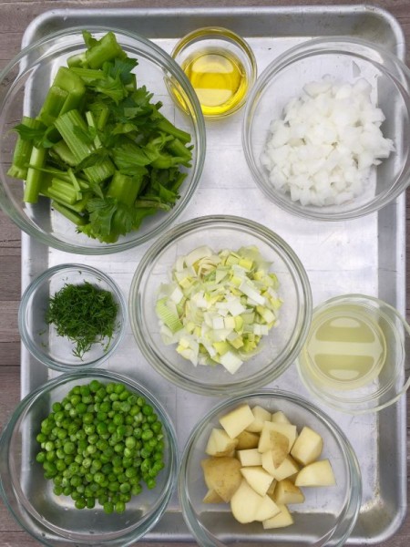 Celery and Peas