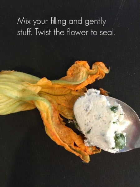 How-To Stuff a squash blossom