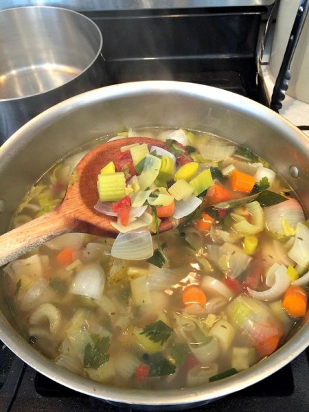 cabbage soup with homemade stock
