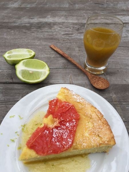 olive oil cake with grapefruit
