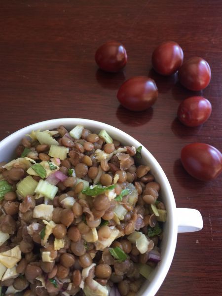 Easy Lentil Salad with Grape Tomatoes