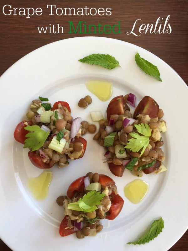 Post image for Grape Tomatoes Stuffed with Minted Lentils