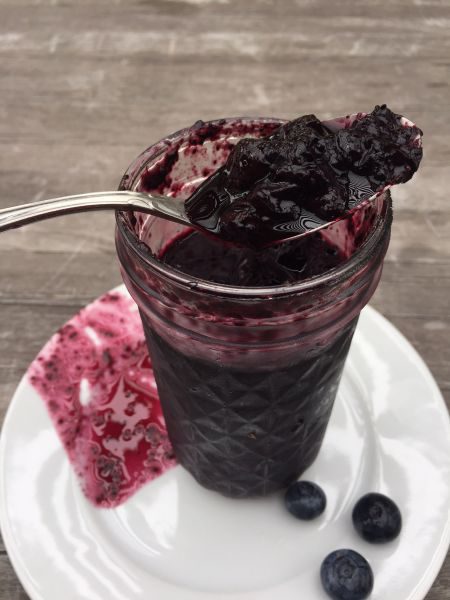 blueberry red apple vinegar jam