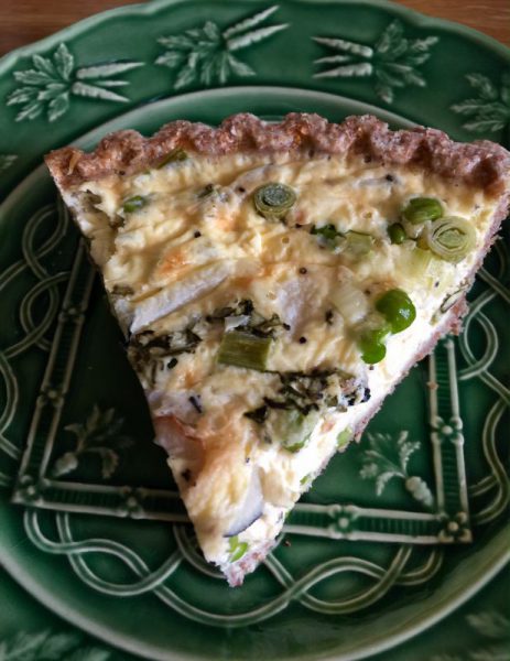 A slice of garden quiche.