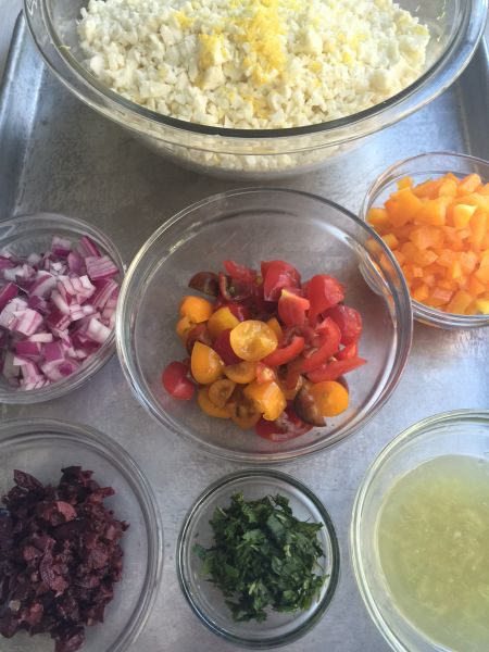 cauliflower mise en place