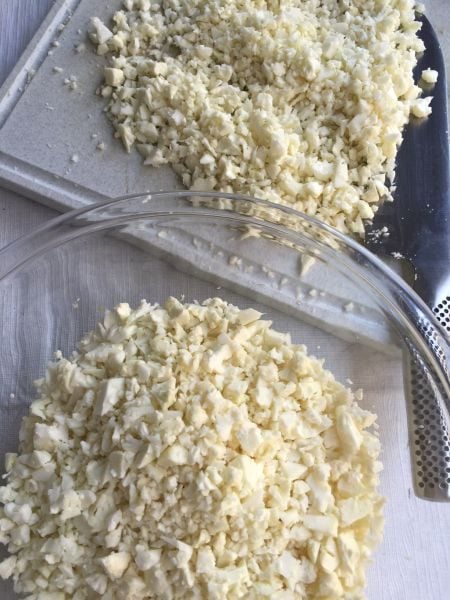 cauliflower salad finely chopped