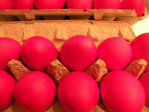 Greek Red Dyed Easter Eggs