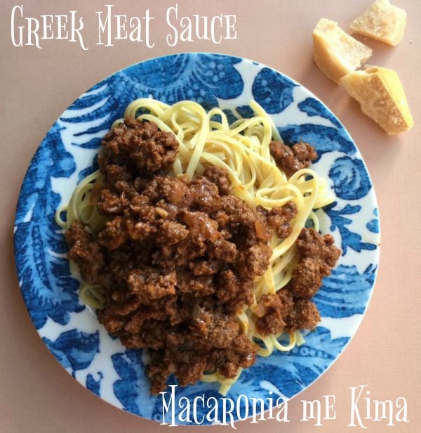 Post image for Kima Greek Meat Sauce with Pasta