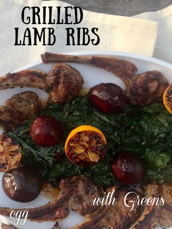 Post image for Grilled Lamb Ribs with Greens and Beets