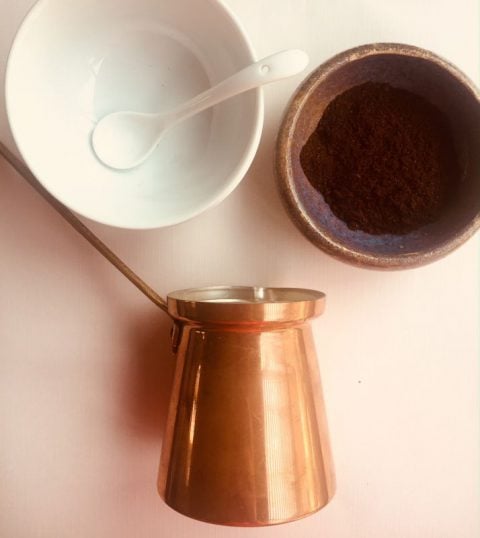 Greek coffee and pot