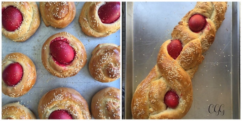 Post image for Greek Easter Bread with Dyed Eggs