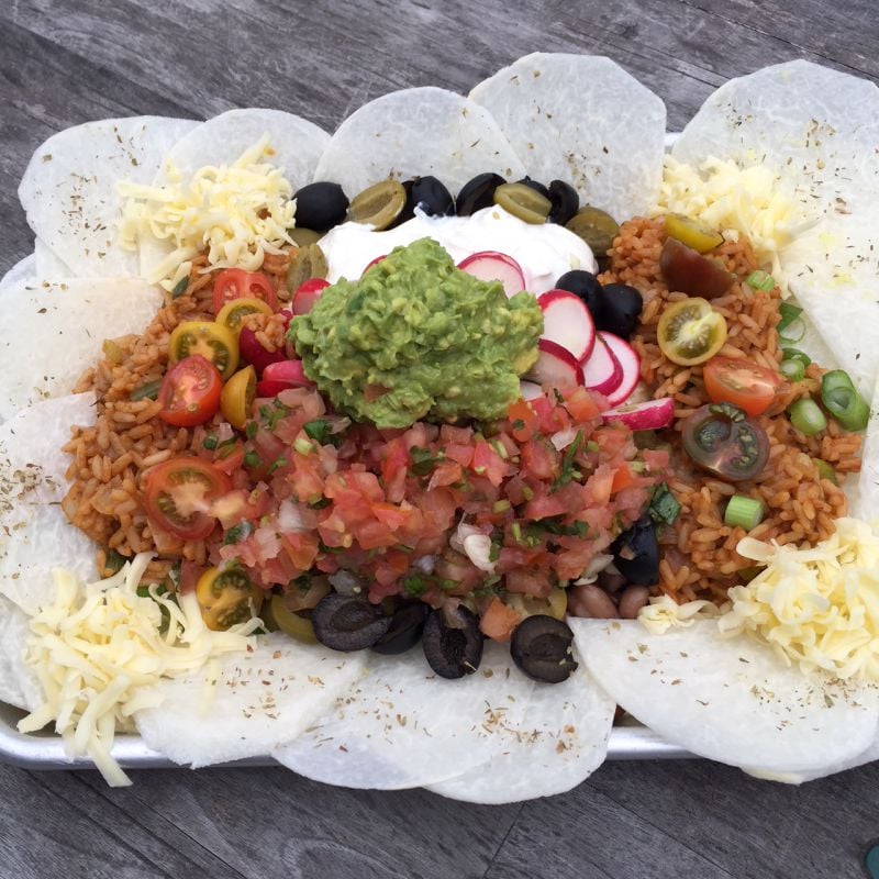 Jicama Nachos with Avocado