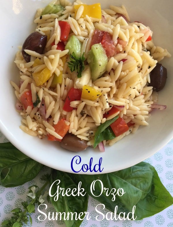 Post image for Cold Greek Orzo Summer Salad