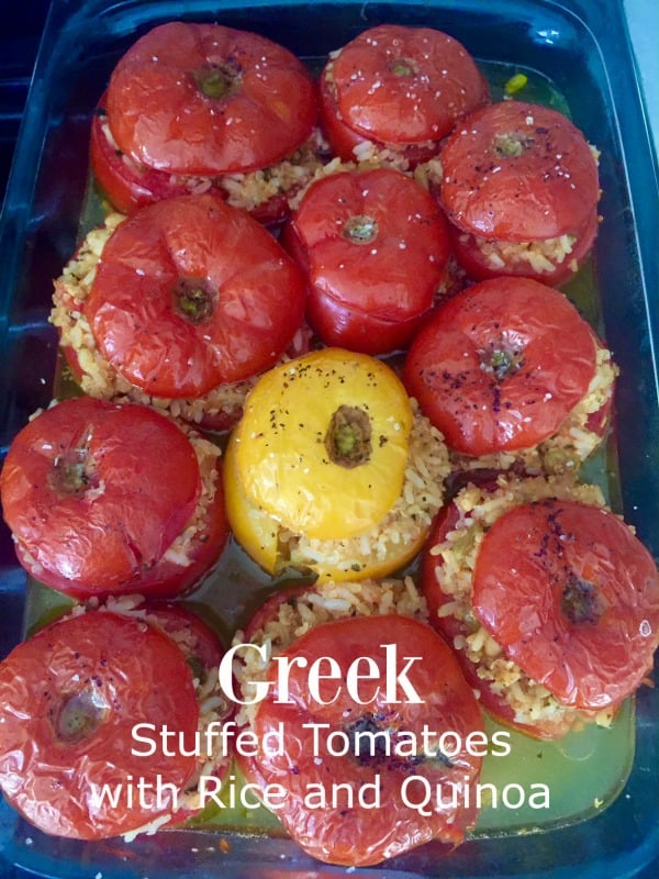 Post image for Greek Stuffed Tomatoes with Quinoa and Rice