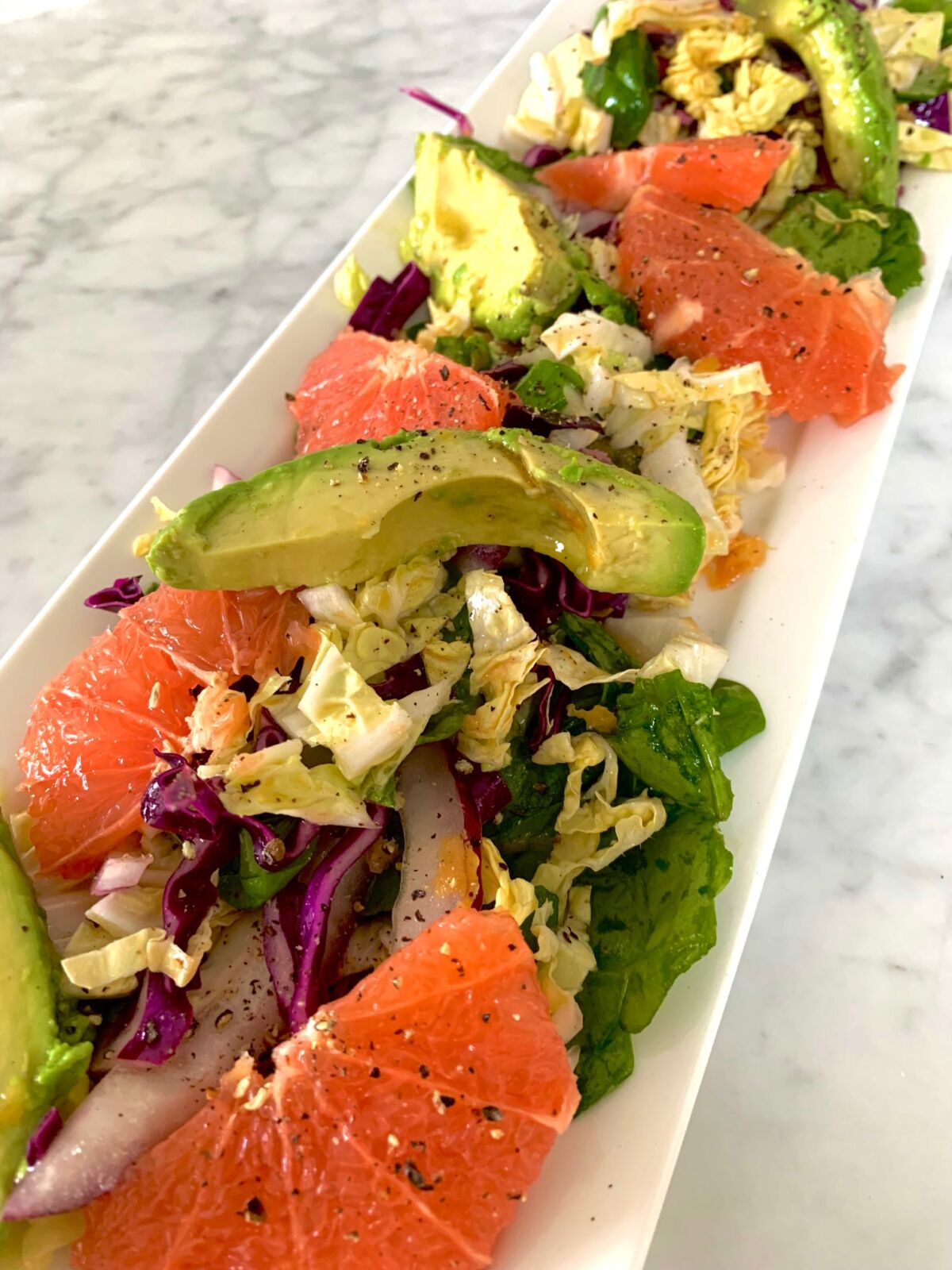 Post image for Grapefruit and Avocado Cabbage Slaw