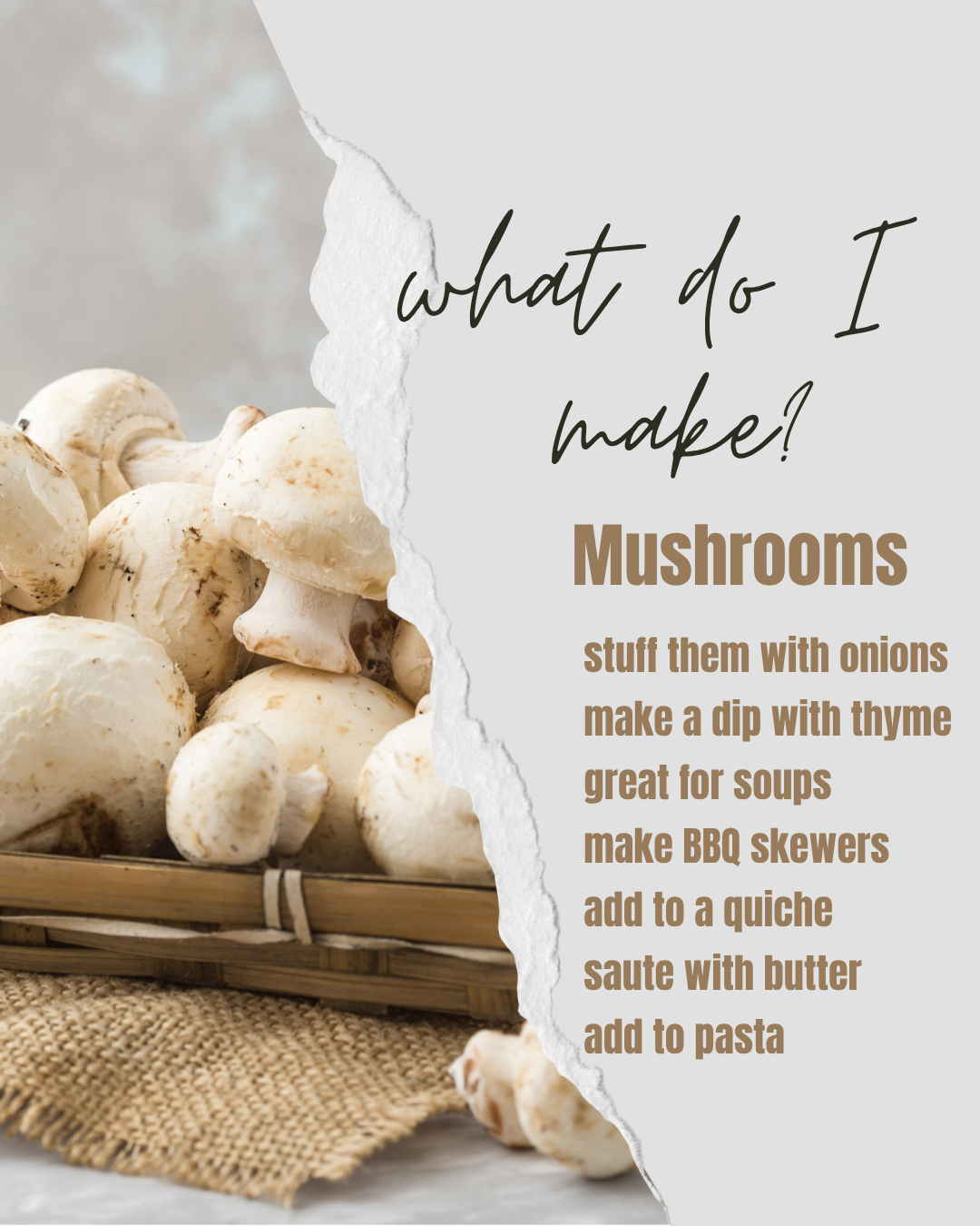 Post image for What Do I Make with Mushrooms?