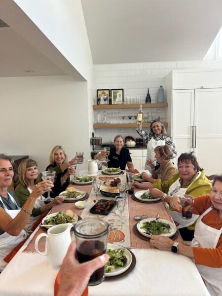 OPA! Enjoying our grape dishes at our new luncheon series!