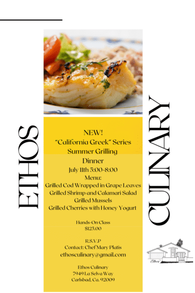 "California Series - Summer Grilling Classes at Ethos